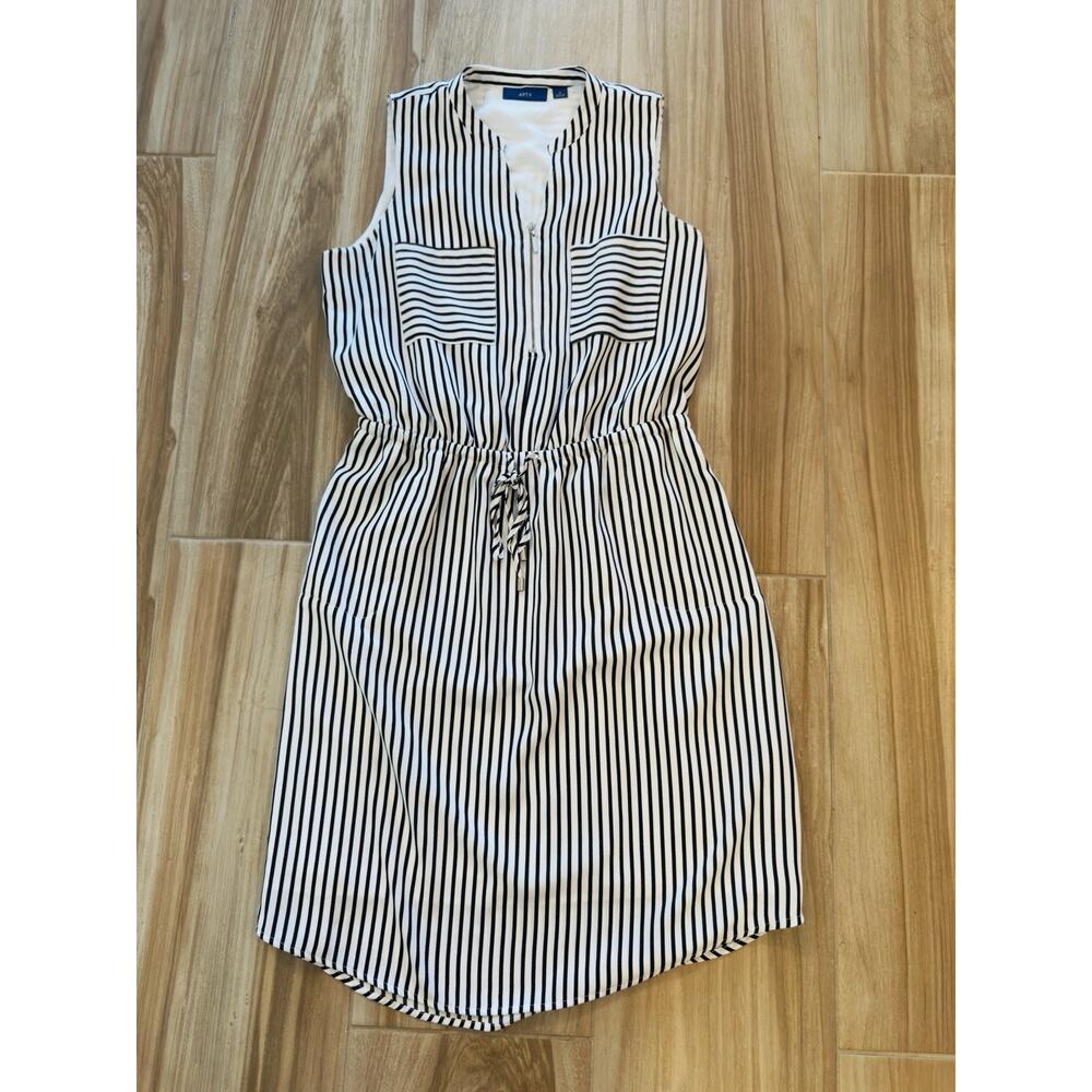 Apt 9 Women's Striped Sleeveless Dress Size S, White/Black, Summer Office wear